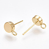 Brass Stud Earring Findings KK-T038-293G-1