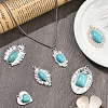 6Pcs 6 Styles Dyed Synthetic Turquoise Pendants STAS-SZ0003-81-6