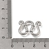 Brass Micro Pave Clear Cubic Zirconia M-Hook Clasps KK-CBA0DF0-15P-3