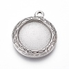 Tarnish Resistant 304 Stainless Steel Pendant Cabochon Settings LS-STAS-G214-07P-1