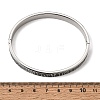 304 Stainless Steel Black Enamel Animal Skin Print Hinged Cuff Bangles for Women SA-CBAC920-02P-5
