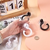 Cheriswelry 6Pcs 3 Color Plastic Rotate Hook Hangers AJEW-SW0001-05-5