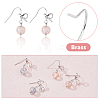 SUPERFINDINGS 24Pcs Bowknot Shape Brass Earring Hooks KK-FH0007-22-4