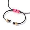 Alloy Enamel Clover Charm Bracelet BJEW-JB09962-02-4