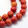 Synthetic Malachite Beads Strands G-I199-32-12mm-4