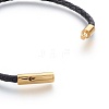 Braided Leather Cord Bracelet Making MAK-L018-02A-02-3
