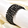 Natural Larvikite Beads Stretch Bracelets BJEW-F380-01-A14-3