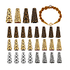 90Pcs 6 Styles Tibetan Style Apetalous Alloy Bead Cone FIND-PH0021-18-7