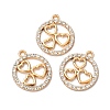 Rack Plating Alloy Crystal Rhinestone Pendants RB-L036-VF867-2-3