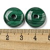 Natural Malachite Donut/Pi Disc Charms G-E557-15A-3