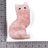 Natural Rose Quartz Carved Fox Figurines Statues for Home Office Desktop Feng Shui Ornament G-Q172-14A-3