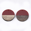 Resin & Walnut Wood Pendants X-RESI-S358-02B-12-2