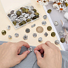 80Pcs 20 Styles 1-Hole Zinc Alloy Shank Buttons BUTT-PH0001-70-2