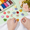 18Pcs 9 Colors Polyester Butterfly Sewing Craft Decoration FIND-FG0003-33-3