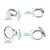 Fashewelry Adjustable 304 Stainless Steel Finger Rings Components STAS-FW0001-01-7