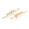 Brass Micro Pave Clear Cubic Zirconia Pendants KK-T078-01G-02-2