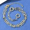 Brass Paperclip Chain Y Lariat Necklaces NJEW-H087-06A-G-2