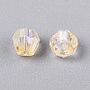 Transparent Spray Painted Glass Beads EGLA-N018-4mm-09-3
