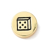 Brass Enamel Beads KK-L239-064G-2