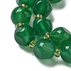 Natural Green Onyx Agate(Dyed & Heated) Beads Strands G-K387-A05-02-3