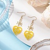 Handmade Glass Seed Beads Heart Dangle Earrings EJEW-MZ00577-04-1