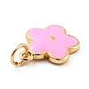 Rack Plating Brass Enamel Charms KK-G387-09G-07-3
