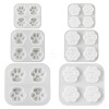  3Pcs 3 Style Paw Print Shape DIY Silicone Molds DIY-TA0005-22-11