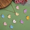 CHGCRAFT 48Pcs 6 Style Alloy Enamel Pendants ENAM-CA0001-70-4