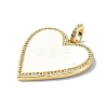 Rack Plating Real 18K Gold Plated Brass Micro Pave Cubic Zirconia Pendants KK-B084-03G-02-2