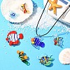 5Pcs Handmade Lampwork Pendants LAMP-YW0001-68A-4