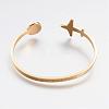 304 Stainless Steel Cuff Bangles BJEW-N0028-02G-3