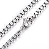 304 Stainless Steel Venetian Chain Necklaces NJEW-P170-01P-01-2