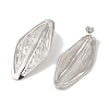 Leaf Brass Stud Earrings for Women EJEW-Q389-04P-2