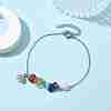 Lotus Alloy Charm Bracelets BJEW-JB09946-01-2