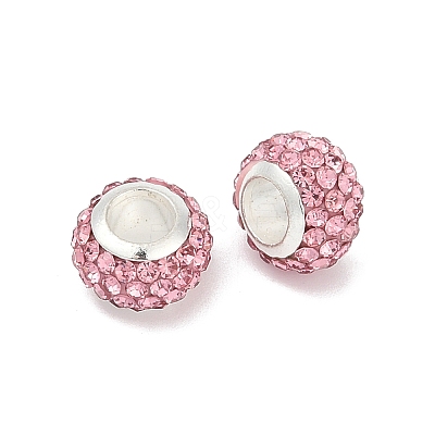 Alloy Rhinestone Clay Pave Beads ALRI-D300-03S-12-1