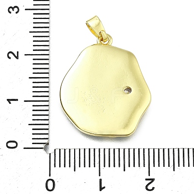 Brass Micro Pave Cubic Zirconia Pendants KK-K400-21A-G-1