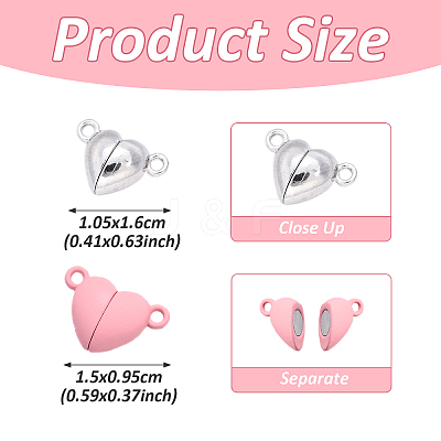 48 Sets 12 Styles Spray Painted Alloy Magnetic Clasps FIND-YW0006-64-NR-1