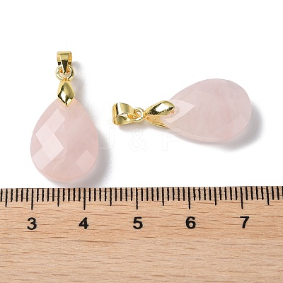 Natural Rose Quartz Pendants G-Q005-02G-06-1