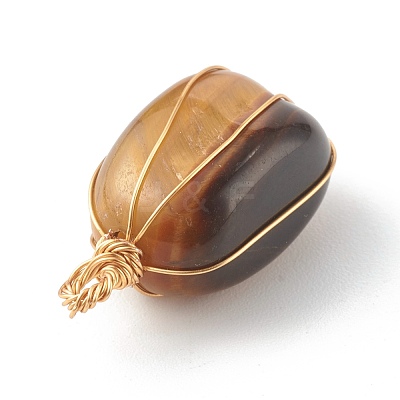 Natural Mixed Gemstone Pendants PALLOY-JF00764-1