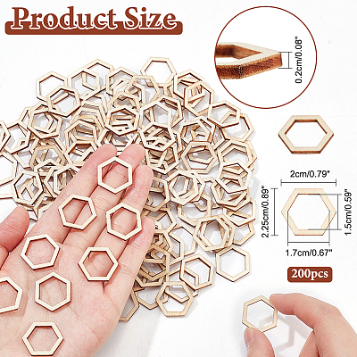 Beechwood Linking Rings WOOD-WH0034-09B-1