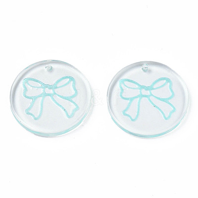 Transparent Resin Pendants RESI-N030-006A-1