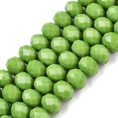 Opaque Solid Color Imitation Jade Glass Beads Strands LS-EGLA-A044-P8mm-D30-1