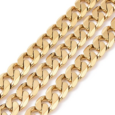 Ion Plating(IP) 304 Stainless Steel Cuban Link Chains CHS-L020-023G-1