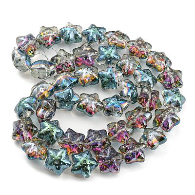 Electroplate Glass Beads Strands EGLA-G037-07A-1