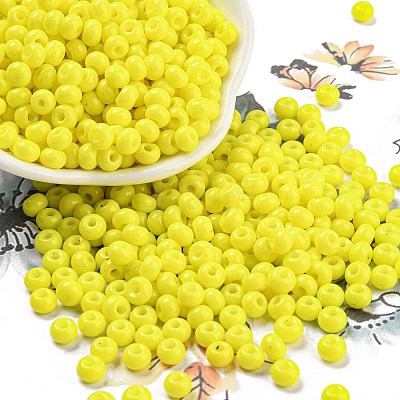 Imitation Jade 3/0 Glass Seed Beads SEED-Z001-A-B17-1