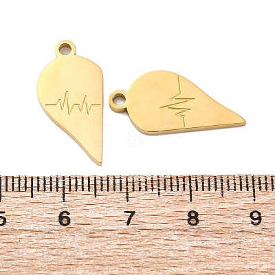 304 Stainless Steel Split Pendants STAS-H235-03D-G-1