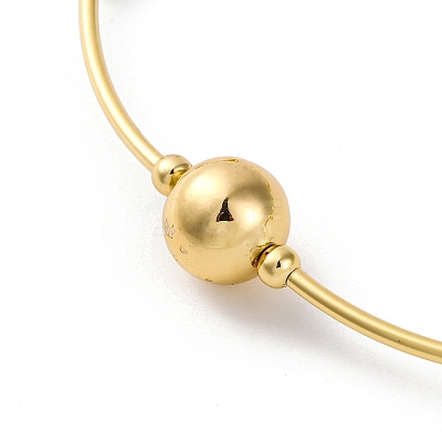 Rack Plating Brass & ABS Plastic Pearl Beads Round Link Chain Necklaces for Women NJEW-C059-08G-1