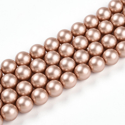 Baking Paint Pearlized Glass Pearl Bead Strands HY-N002-8mm-C02-1