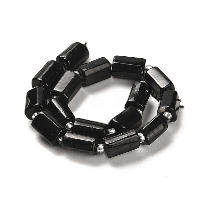 Natural Black Tourmaline Beads Strands G-N327-06-14B-1
