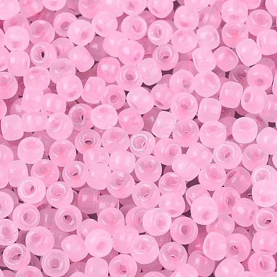 6/0 Transparent Inside Colours Glass Seed Beads SEED-N008-08Q-1